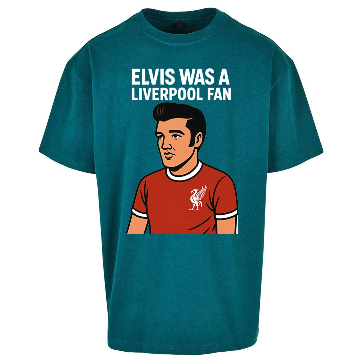 Elvis Presley Liverpool Football Oversized T Shirt