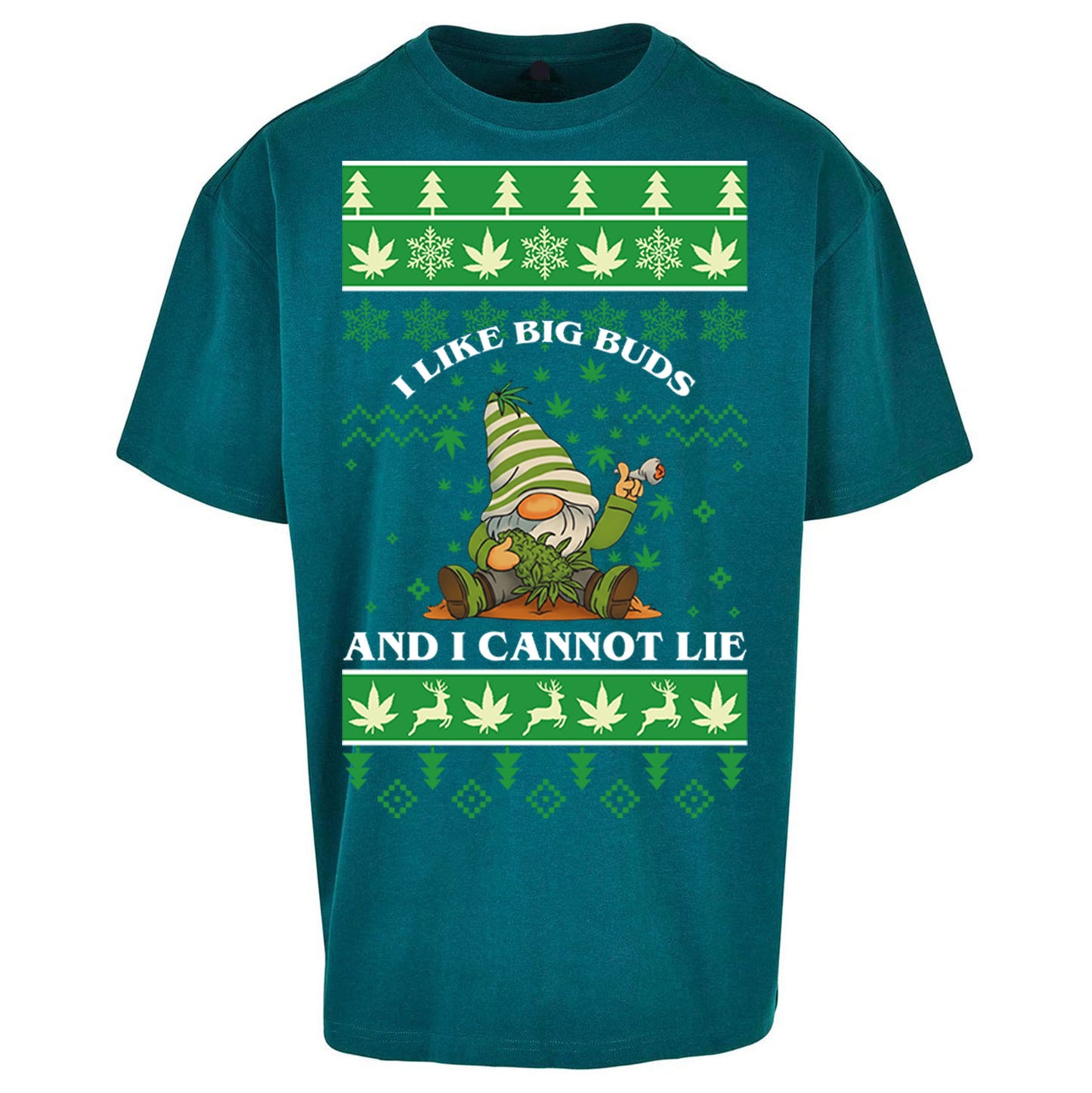 Cannabis Christmas Oversized T Shirt