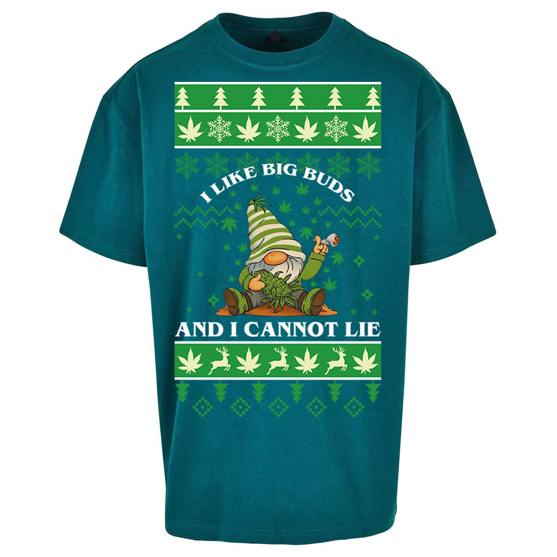 Cannabis Christmas Oversized T Shirt
