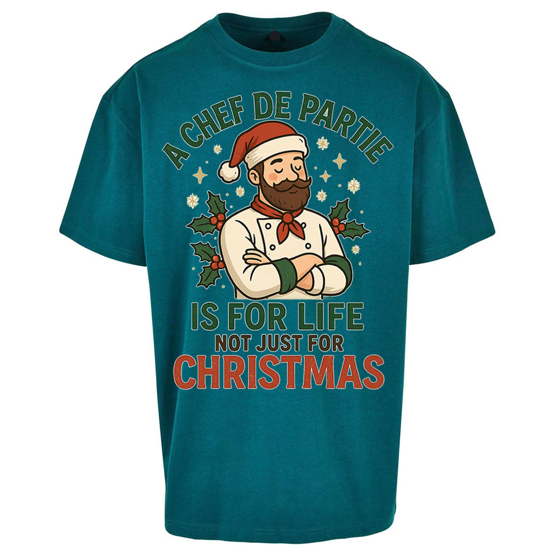 Chef De Partie Christmas Oversized T Shirt
