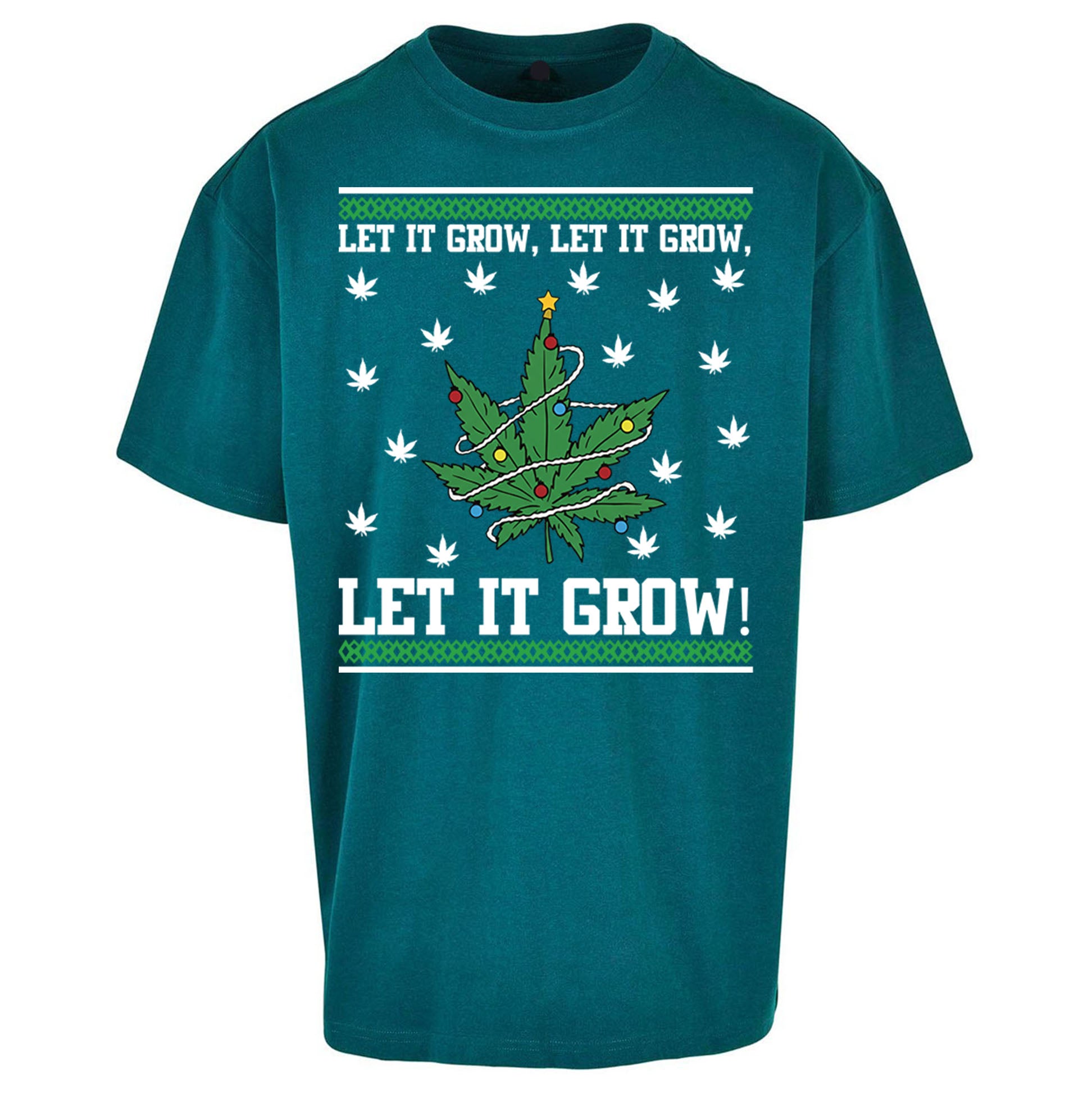 Cannabis Christmas Oversized T Shirt