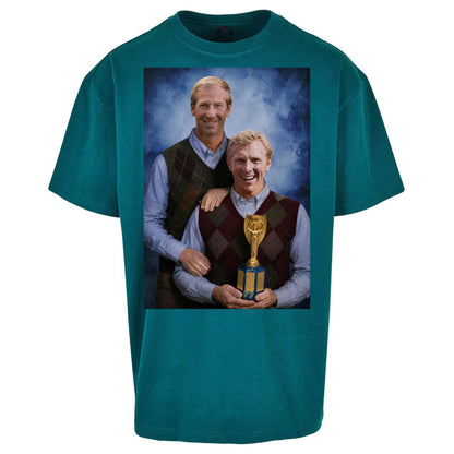 Bobby Moore Bobby Charlton Step Brothers Style England 1966 Oversized T Shirt