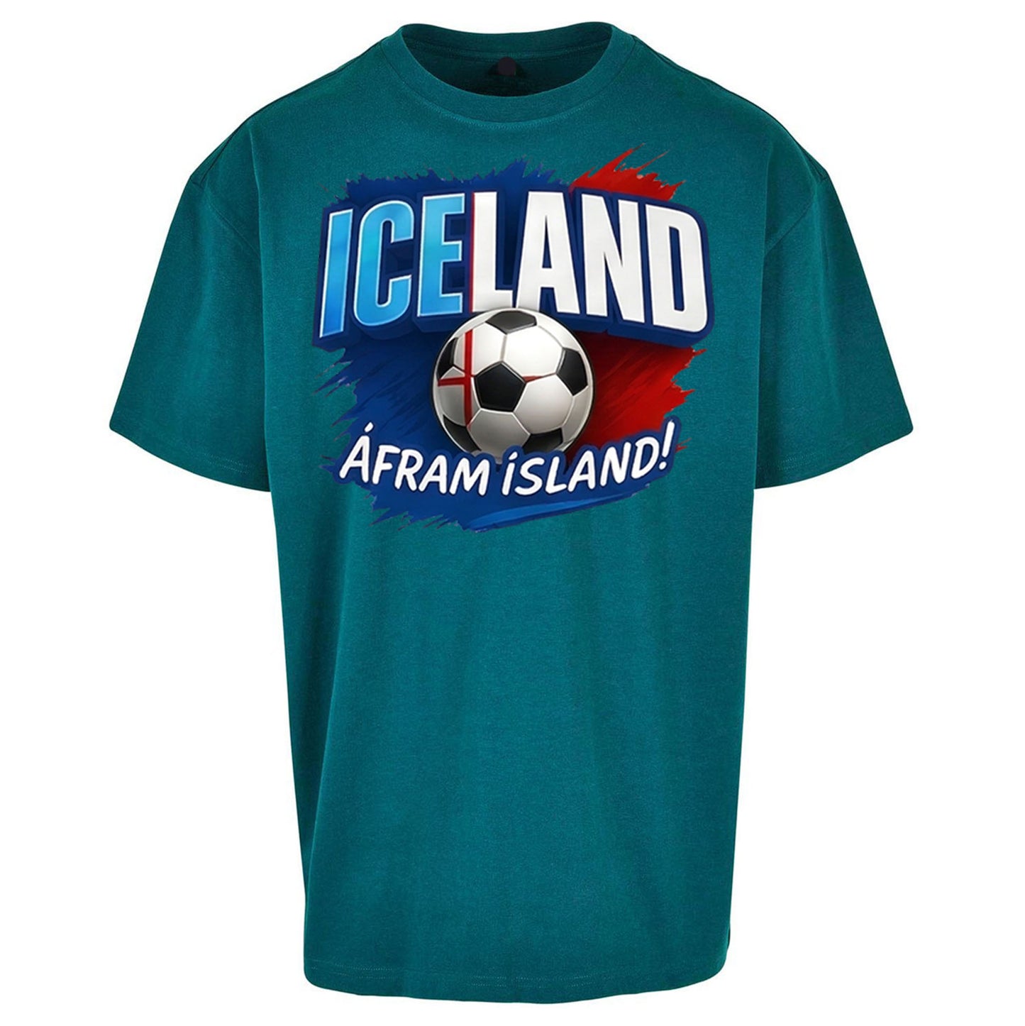 Iceland Retro World Cup Oversized T Shirt