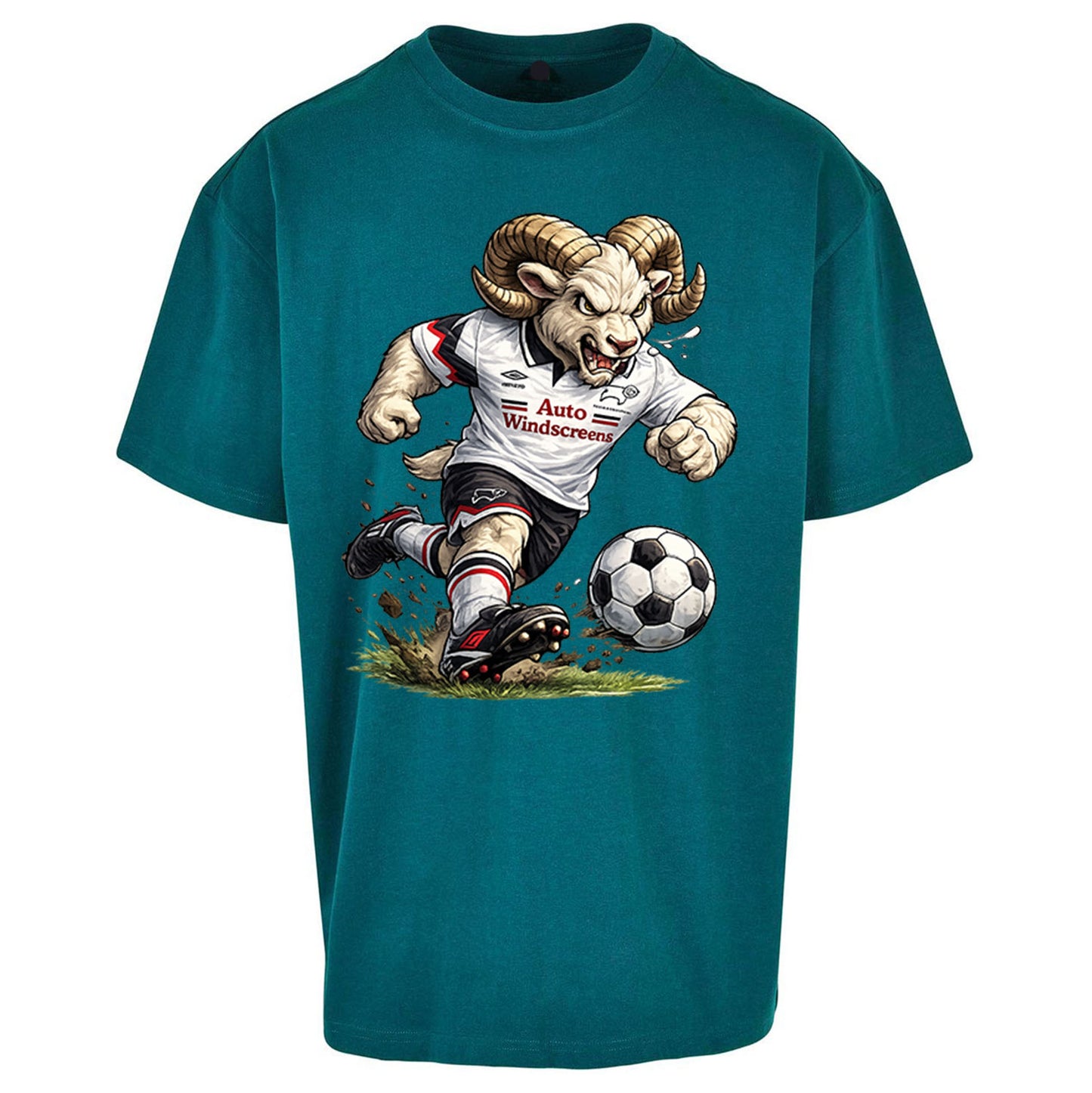 Old School Derby County Oversized T Shirt