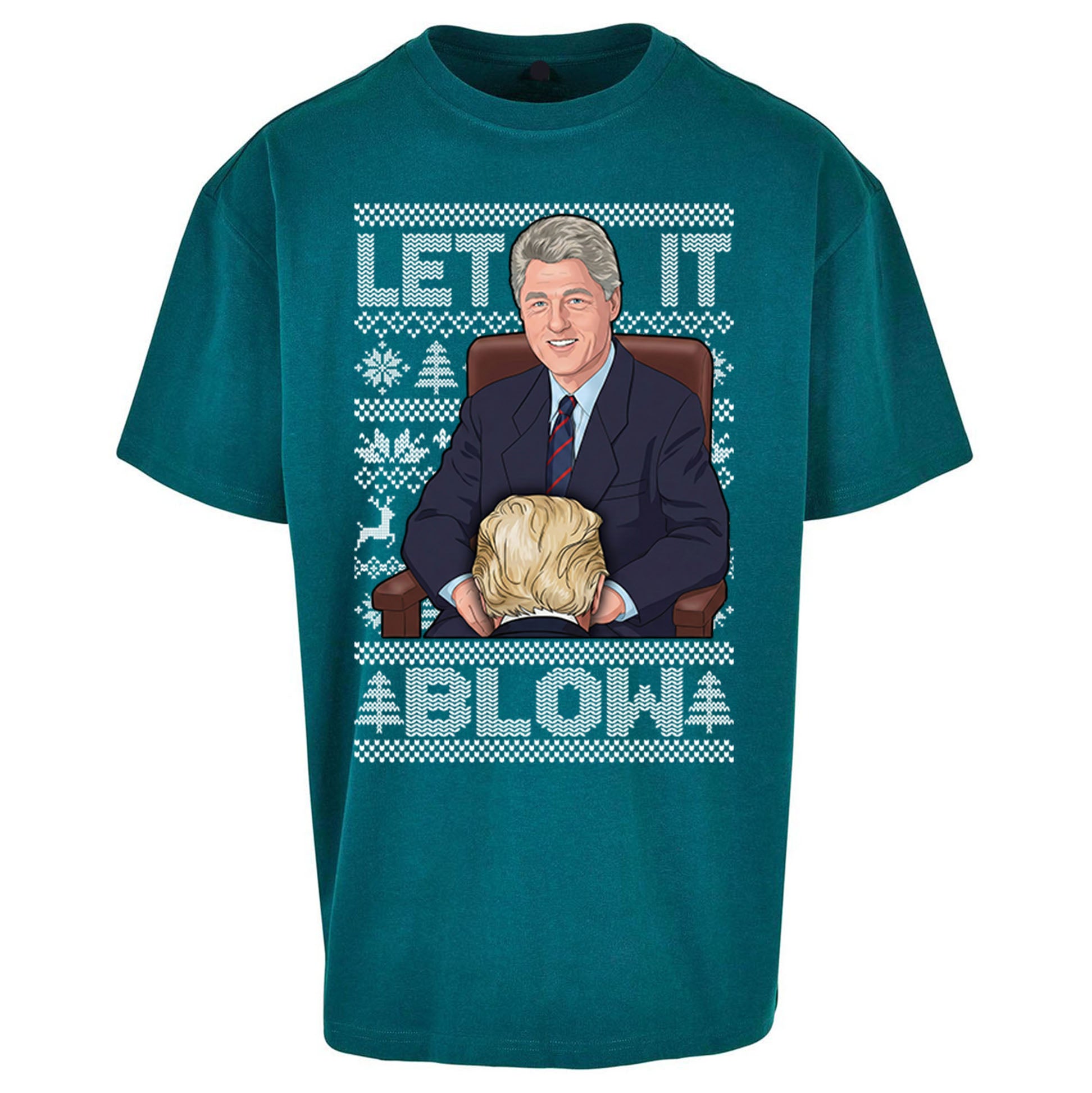 Bill Clinton Christmas Oversized T Shirt 