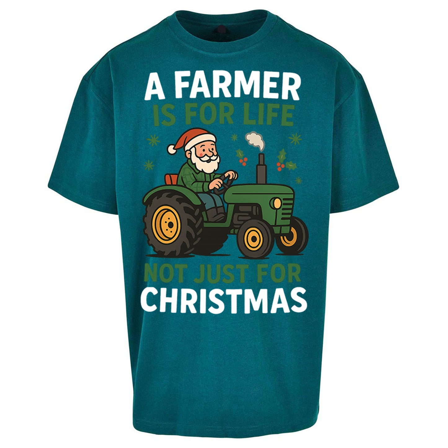 Farmer Christmas Oversized T Shirt