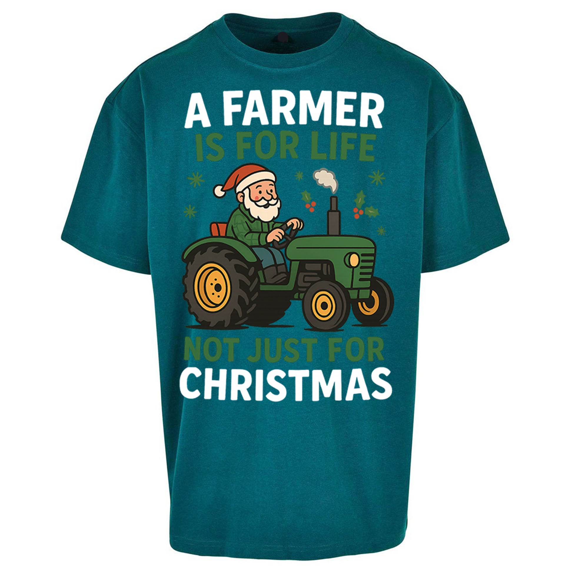 Farmer Christmas Oversized T Shirt