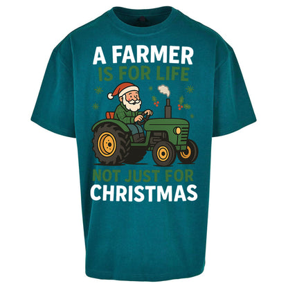 Farmer Christmas Oversized T Shirt