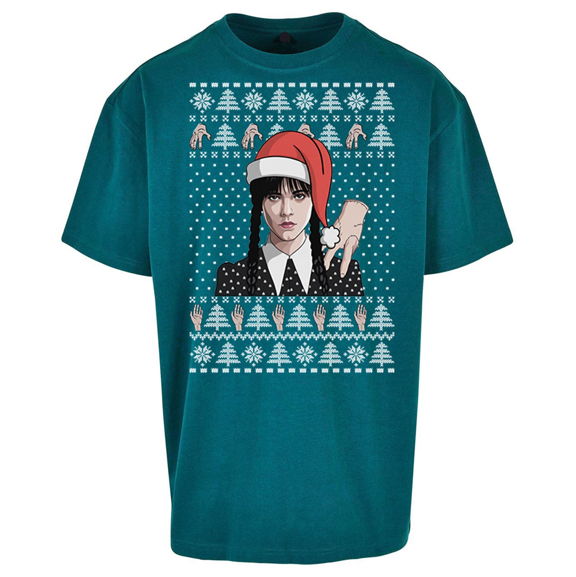 Wedensday Christmas Oversized T Shirt