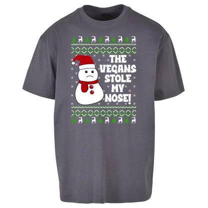 The Vegans Stole My nose Funny Christmas - Oversized T Shirt