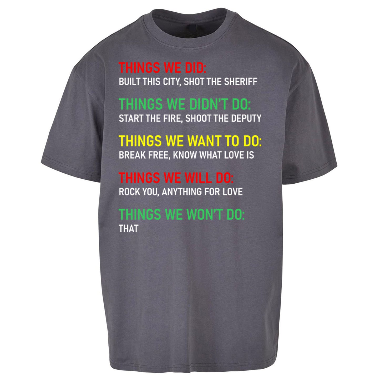 Bob Marley Music Oversized T Shirt