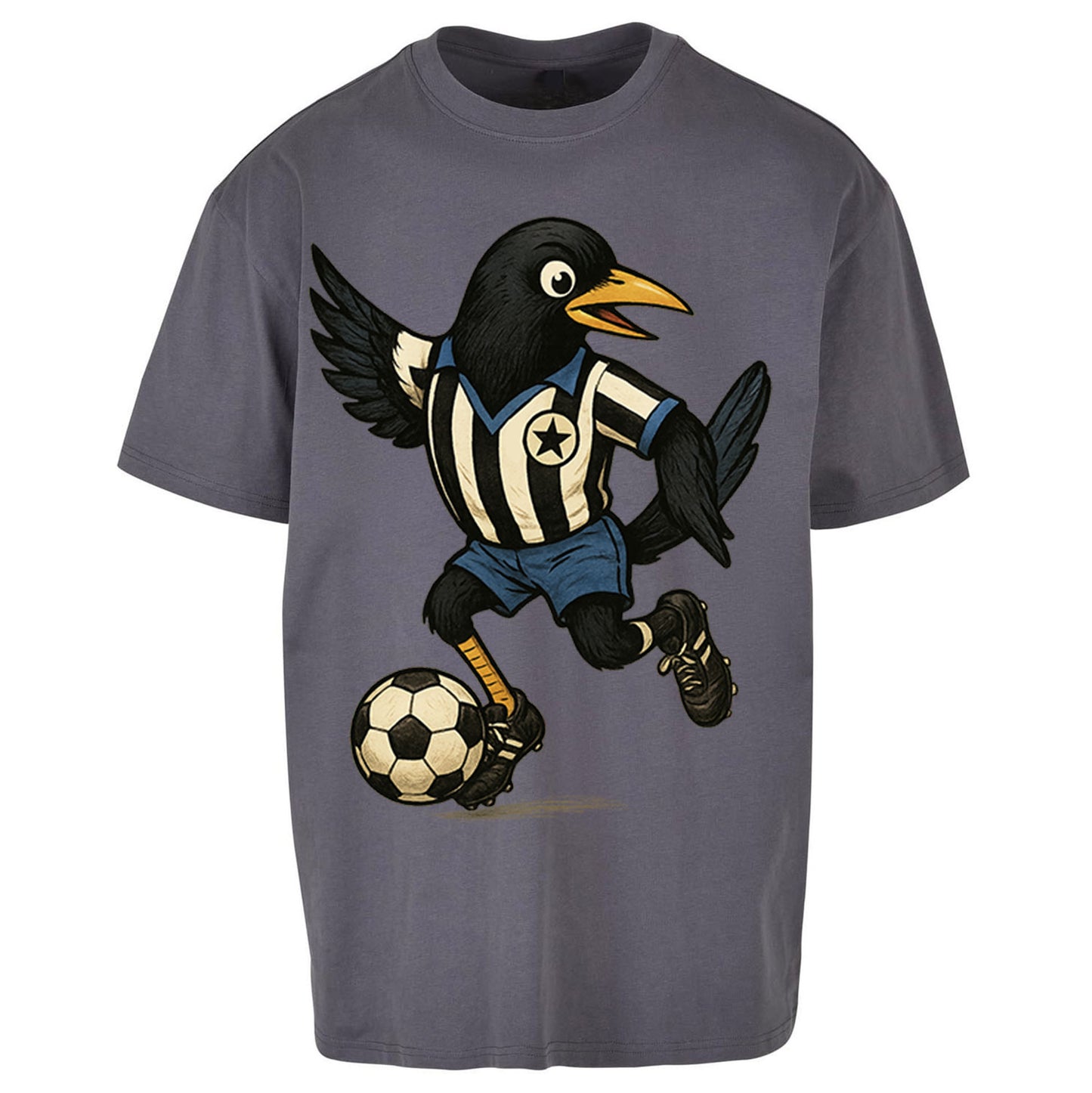 Retro Newcastle United Football Oversized T Shirt 
