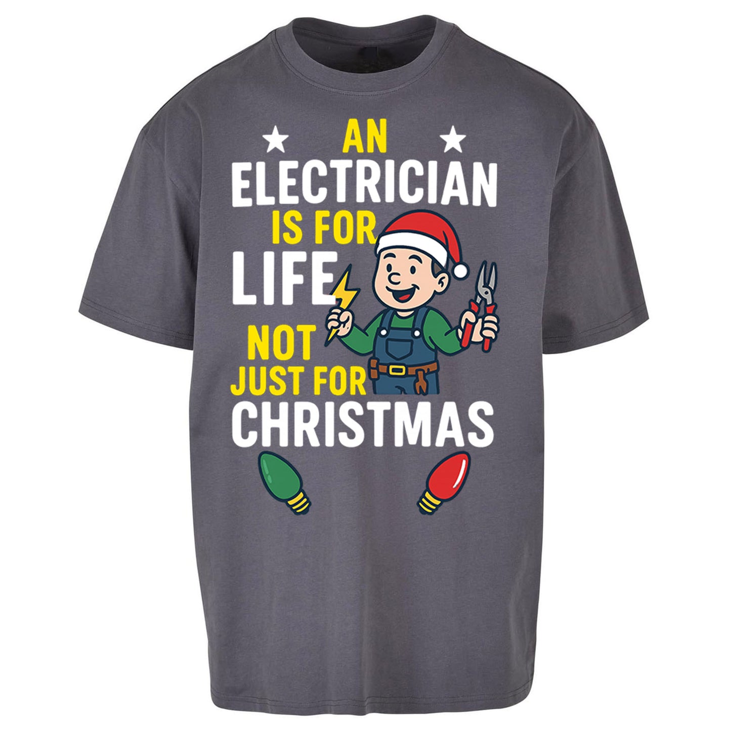 Electrician Christmas Oversized T Shirt