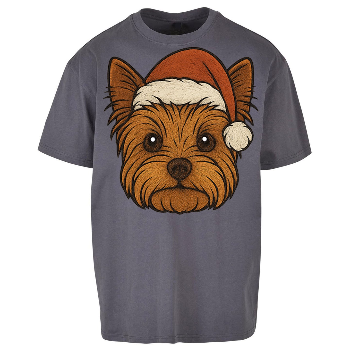 Yorkshire Terrier Face Christmas - Oversized T Shirt