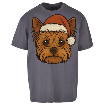 Yorkshire Terrier Face Christmas - Oversized T Shirt