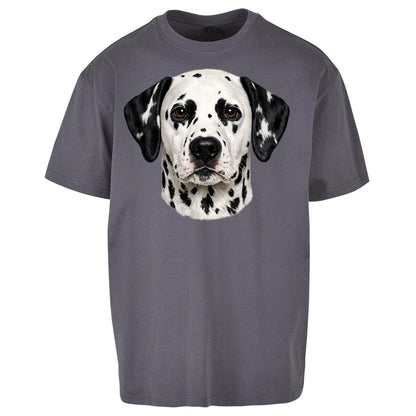 Dalmatian Dog Face Oversized T Shirt
