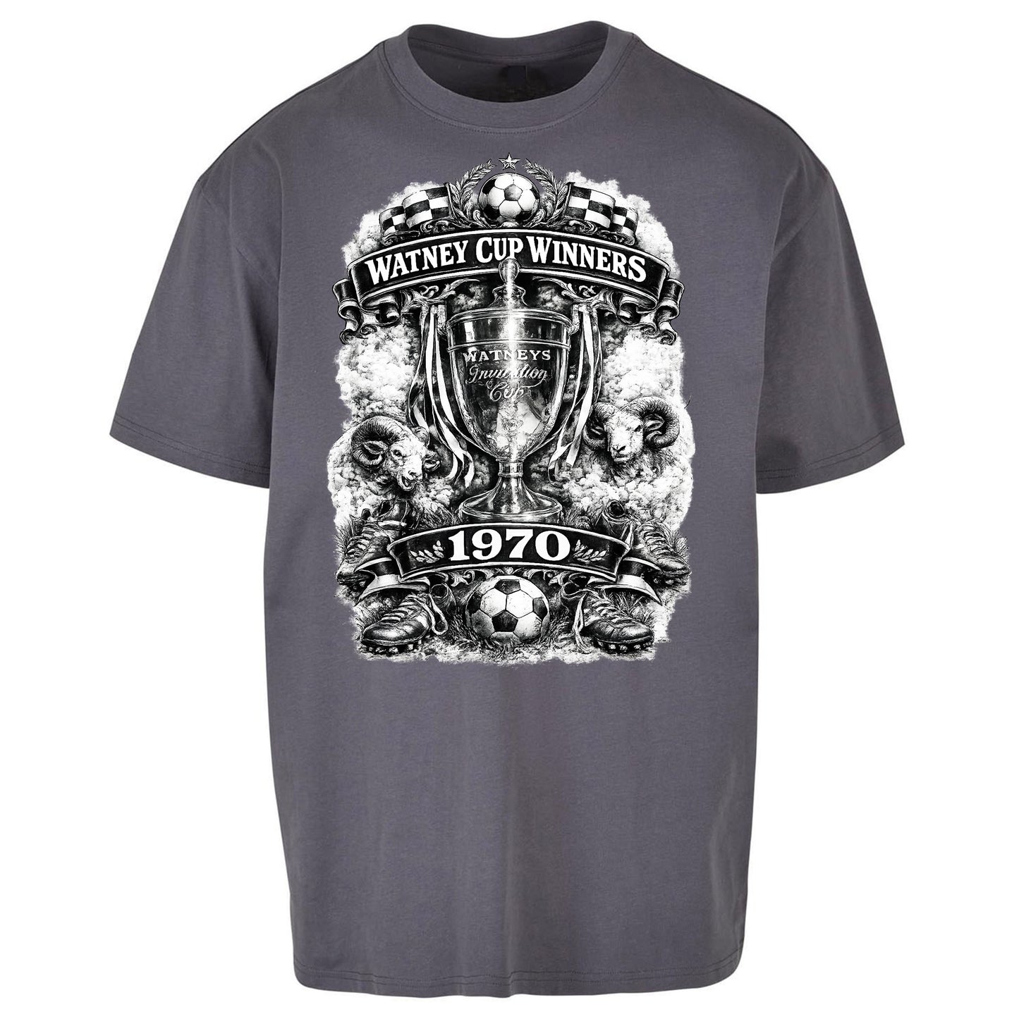 Retro Derby Watney Cup Winners 1970 Oversized T Shirt