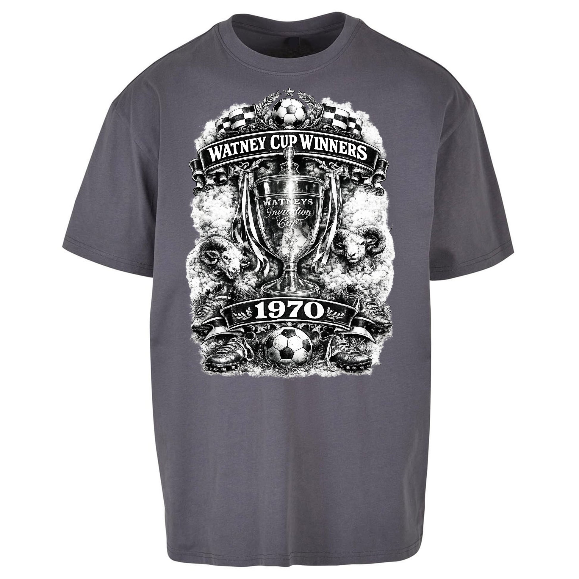 Retro Derby Watney Cup Winners 1970 Oversized T Shirt