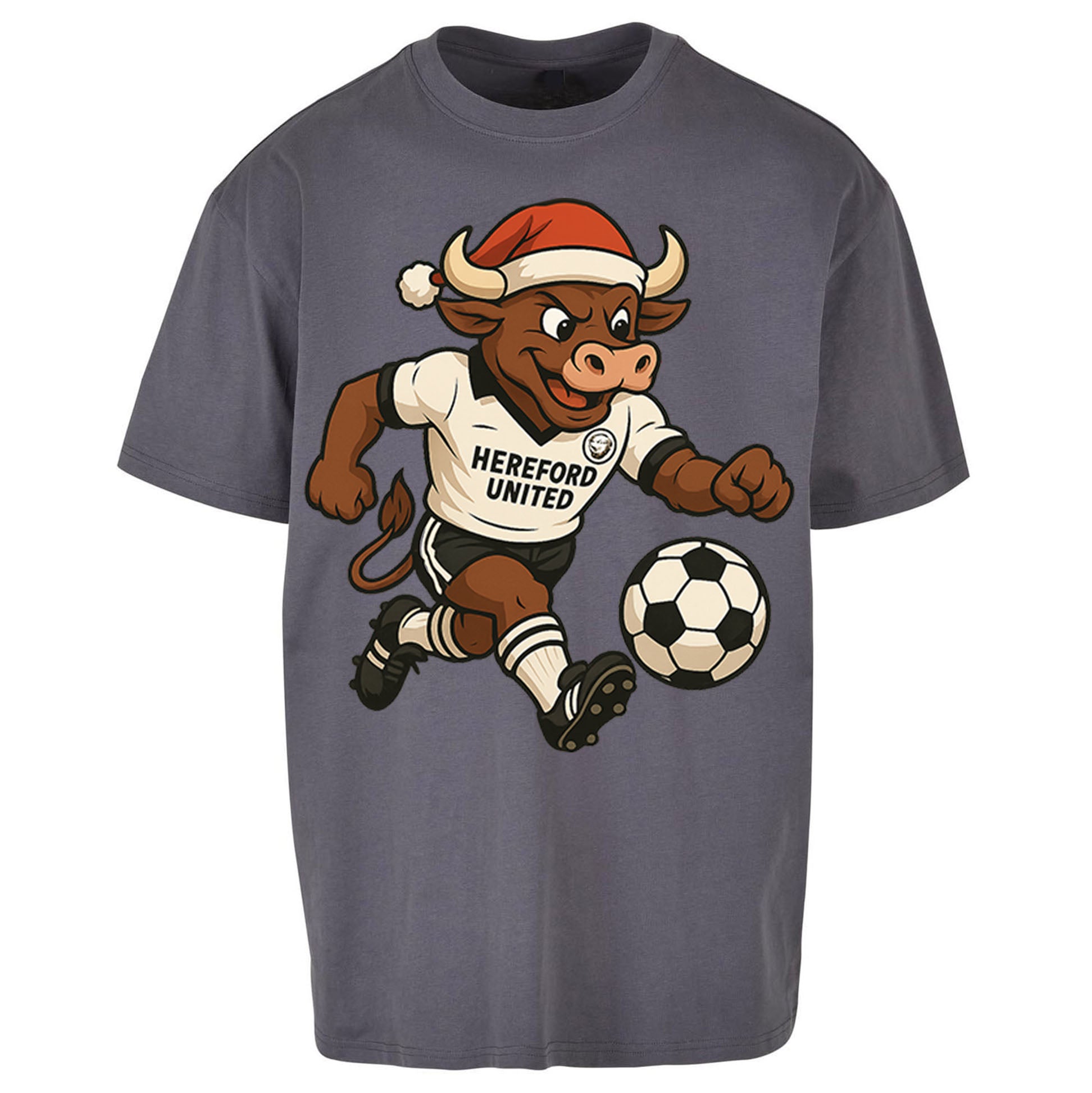 Retro Hereford Christmas Oversized T Shirt 