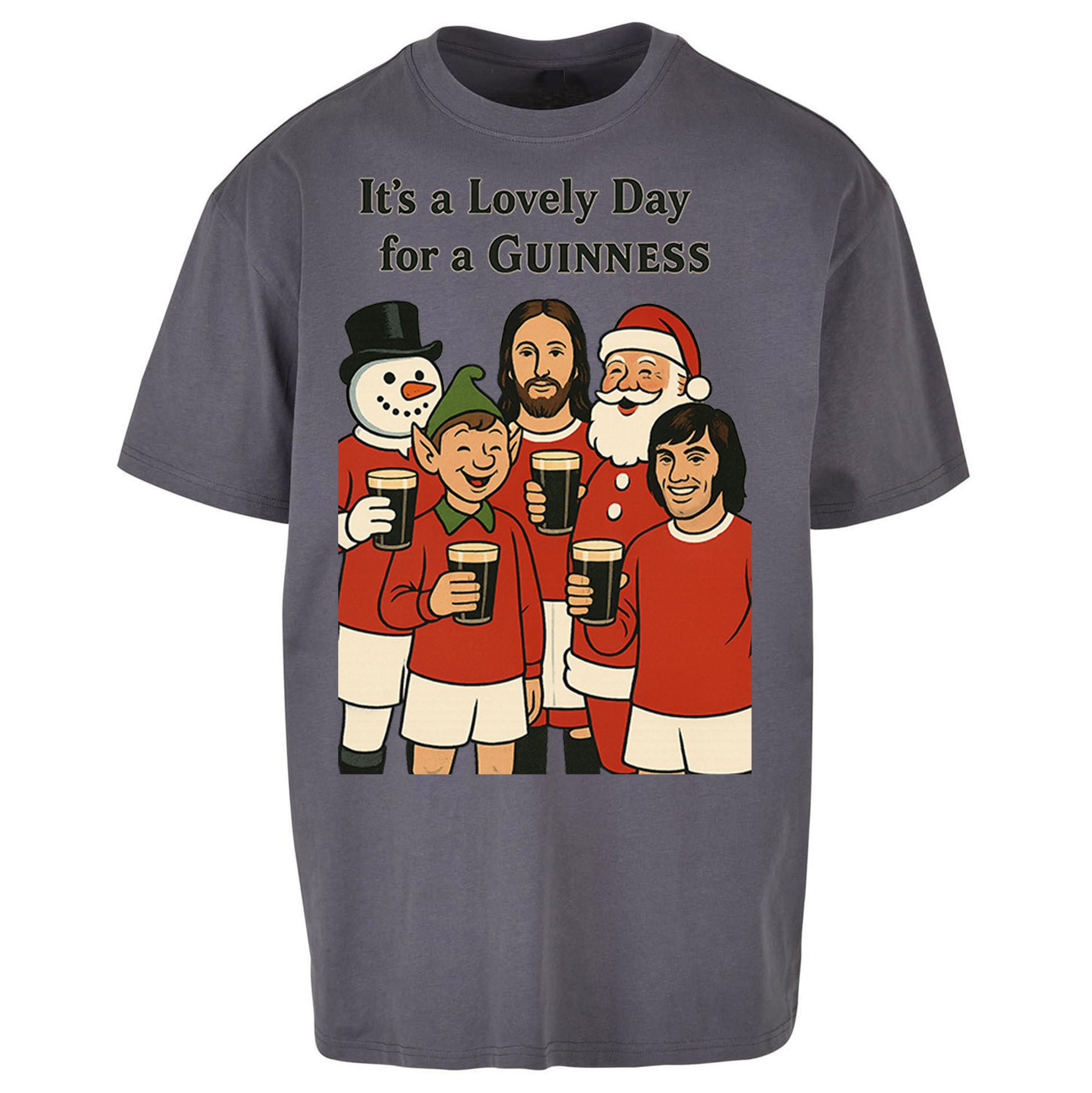Man United Christmas Oversized T Shirt