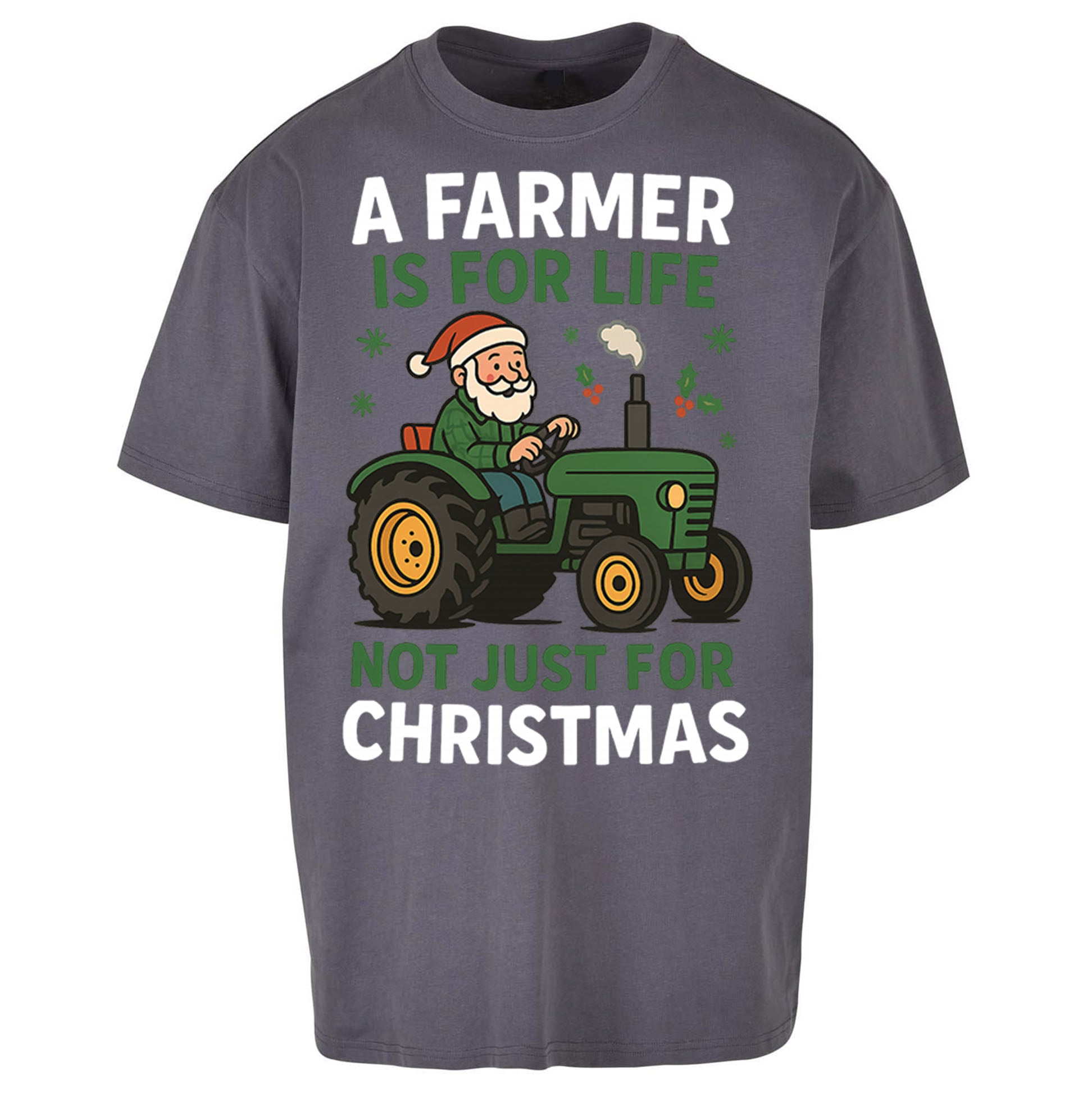 Farmer Christmas Oversized T Shirt