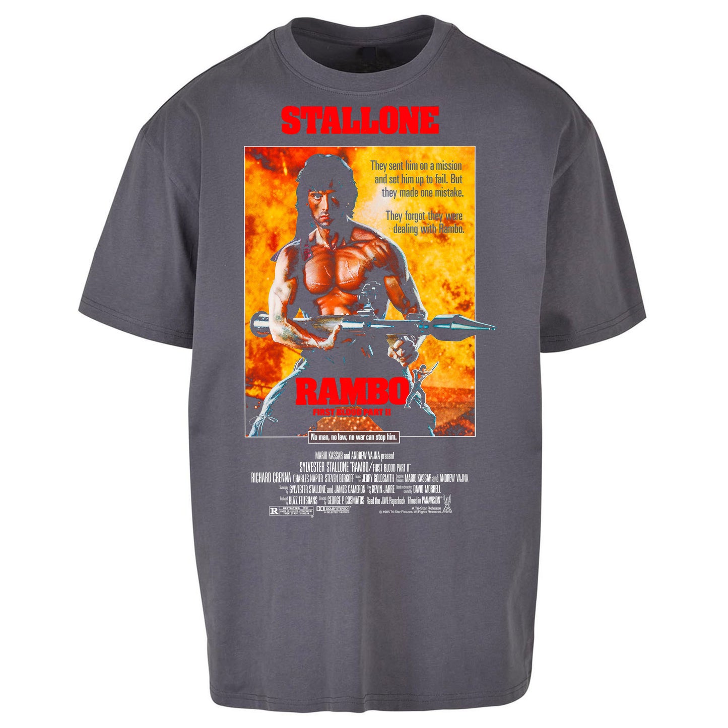 Rambo Movies Oversized T Shirt