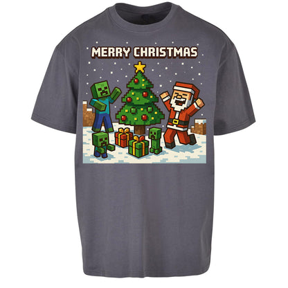 Minecraft Christmas Oversized T Shirt