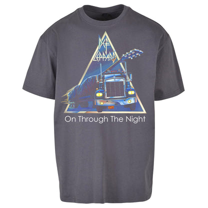 Leppard On Through The Night Oversized T Shirt