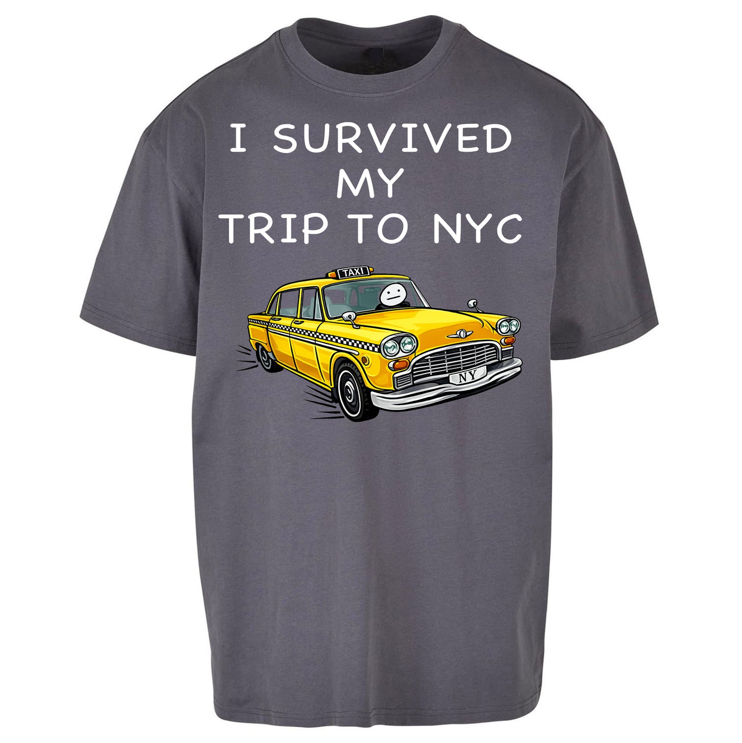 I Survived My Trip To NYC Yellow Taxi Oversized Tee