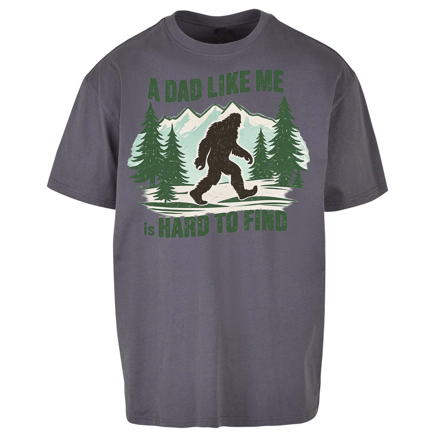 Retro Funny Bigfoot Dad Oversized T Shirt