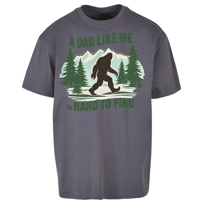 Retro Funny Bigfoot Dad Oversized T Shirt
