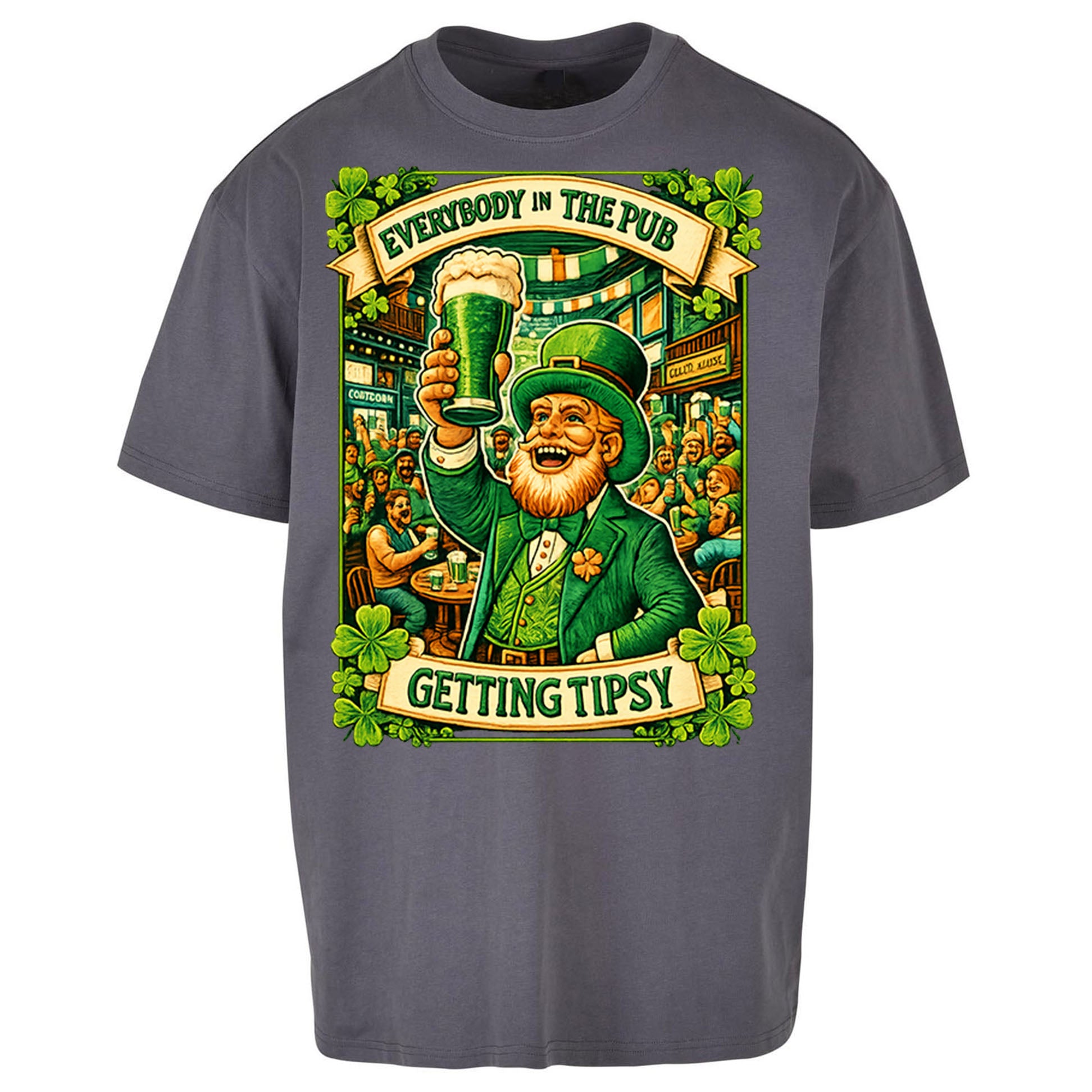 Everybody In The Pub Getting Tipsy Oversized T Shirt
