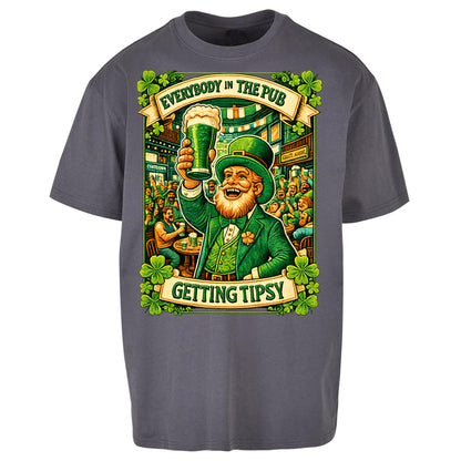 Everybody In The Pub Getting Tipsy Oversized T Shirt