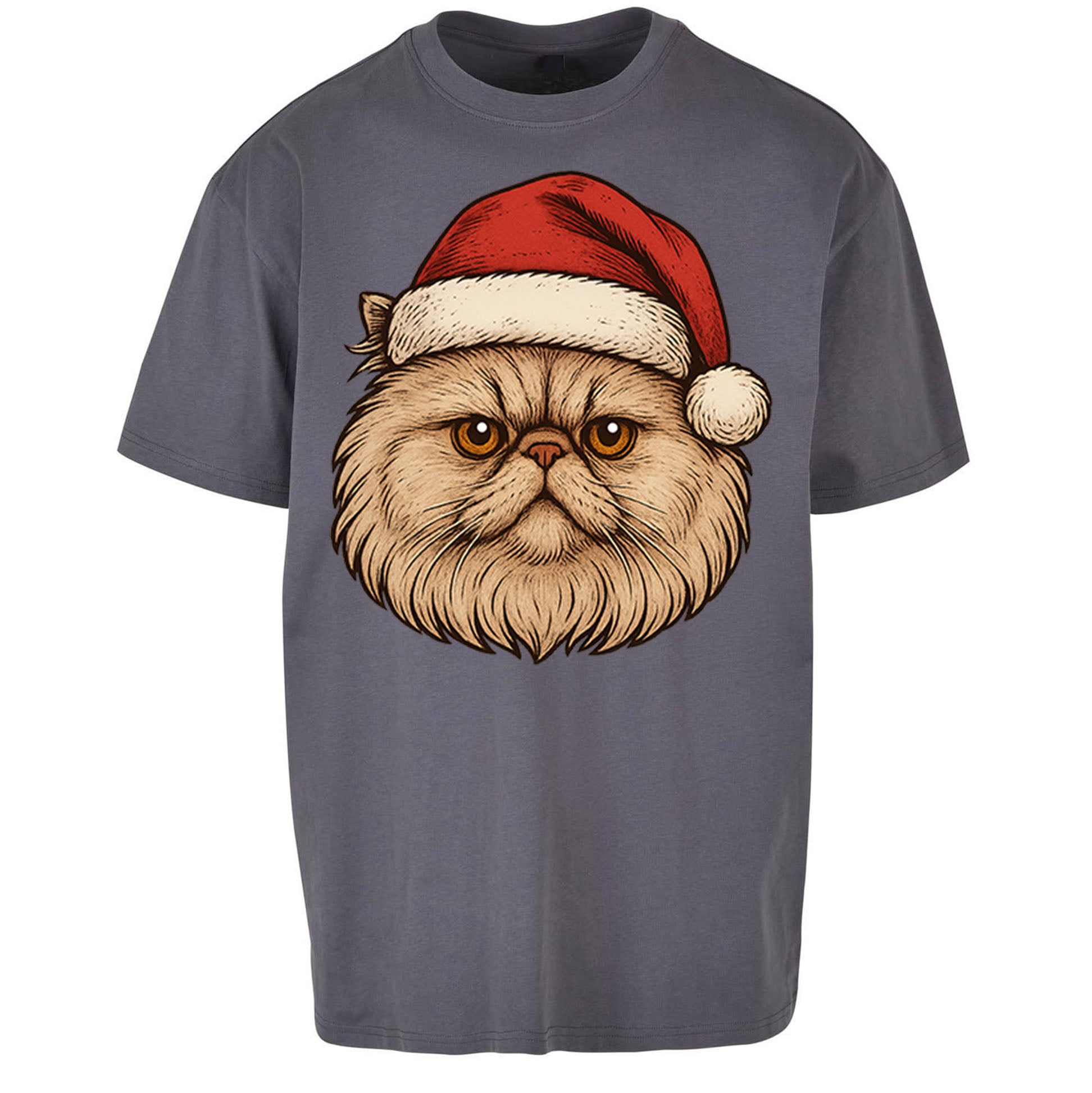 Persian Cat Christmas Oversized T Shirt