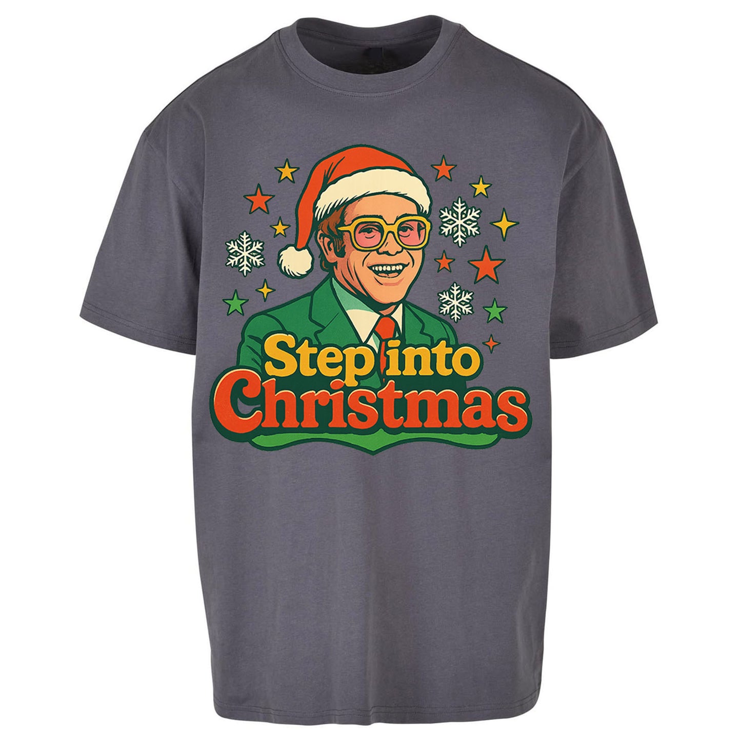 Elton John Christmas Oversized T Shirt