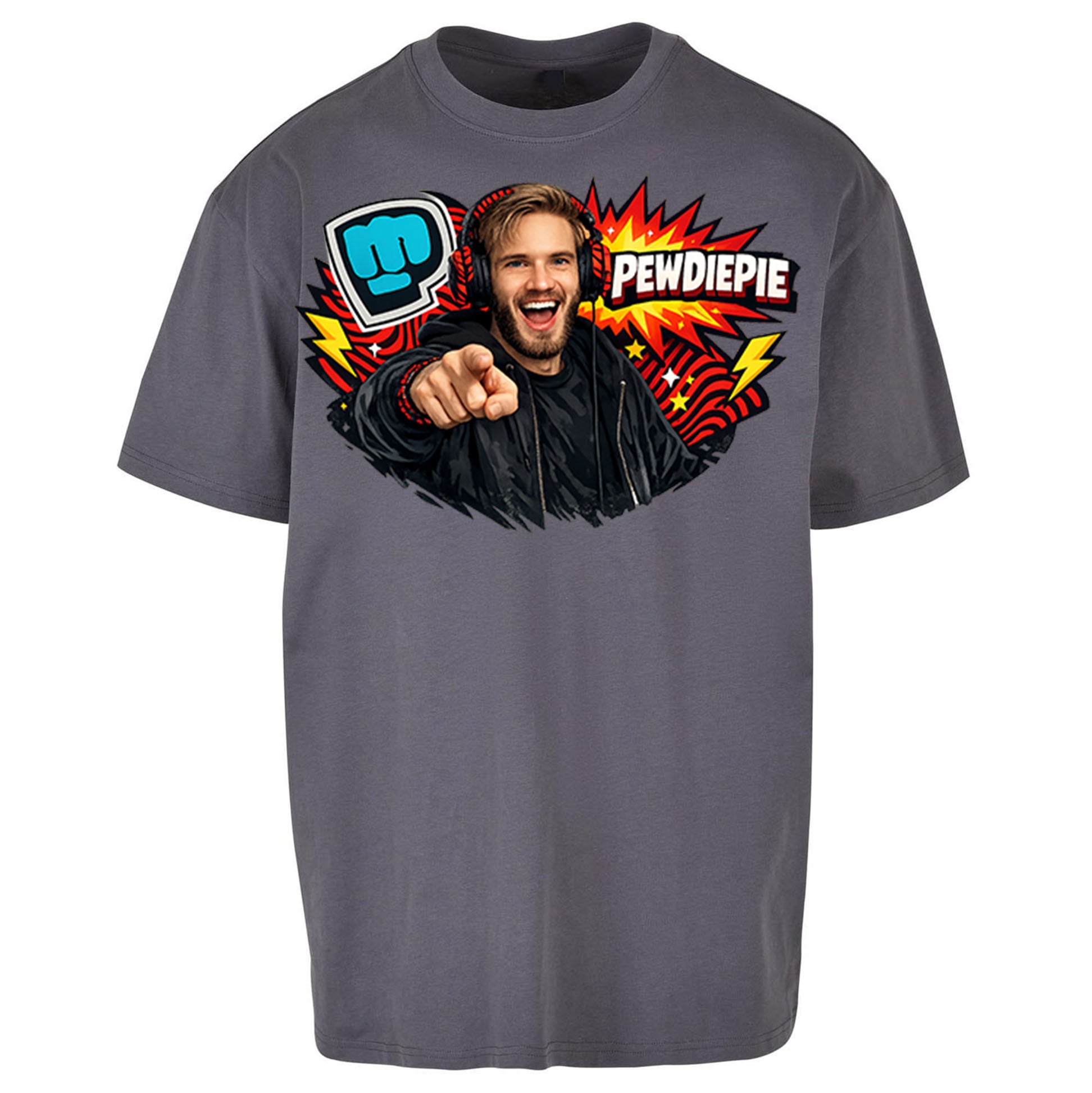 PewDiePie YouTuber Oversized T Shirt
