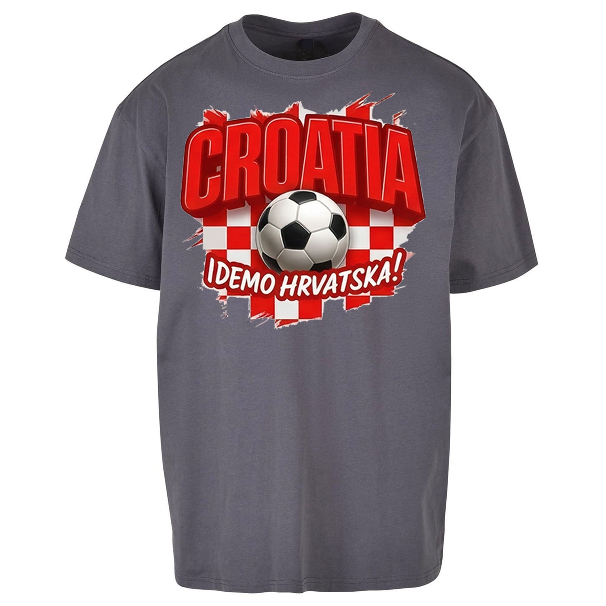 Croatia Retro World Cup Oversized T Shirt 