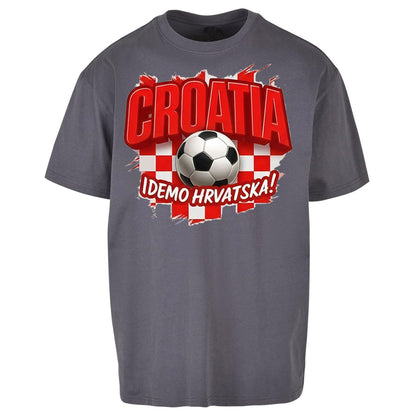 Croatia Retro World Cup Oversized T Shirt 