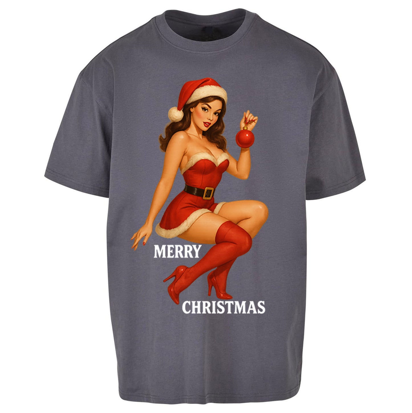 vMerry Christmas Sexy Oversized T Shirt vvvv