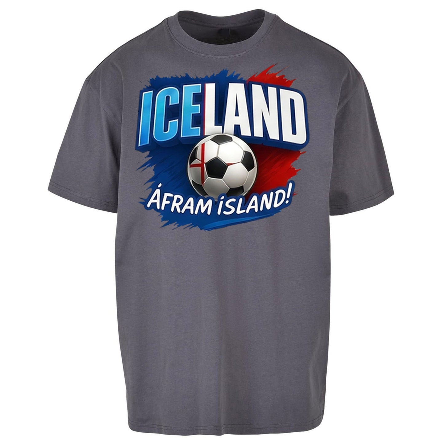 Iceland Retro World Cup Oversized T Shirt