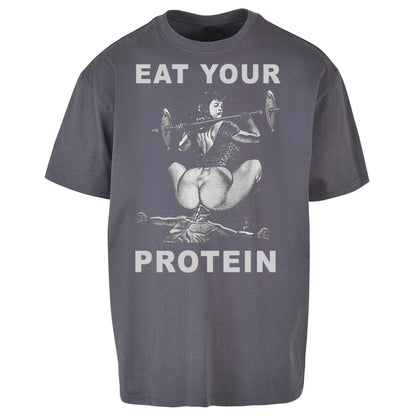Breakfast Of Champions Eat Your Protein SarcasticOversized T Shirt