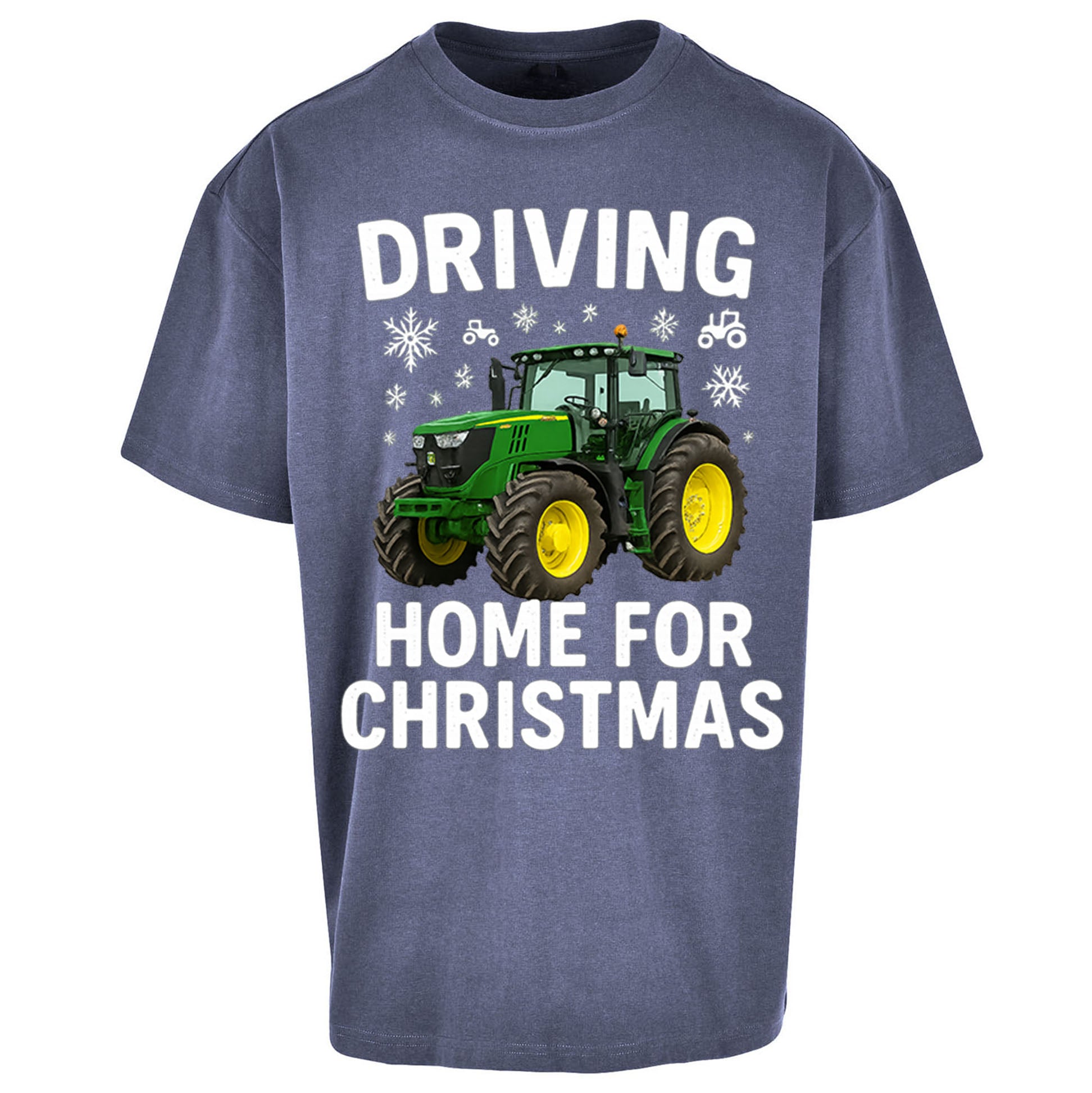 John Deere Tractor Christmas Oversized T Shirt