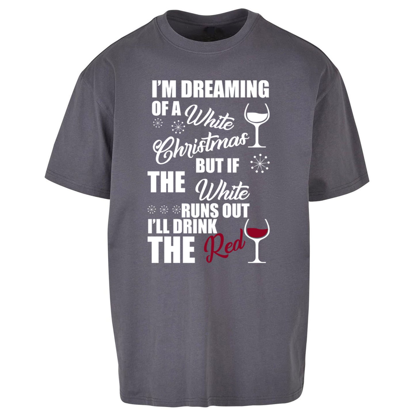 Wine Christmas Oversized T Shirt