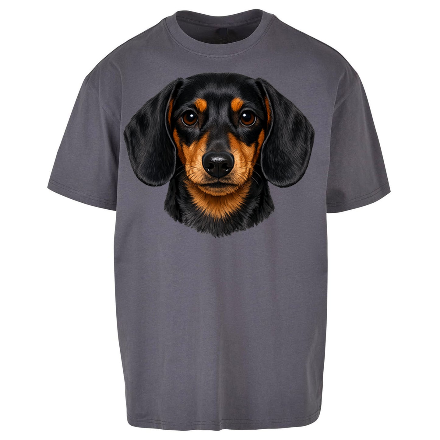 Dachshund Dog Face Oversized T Shirt