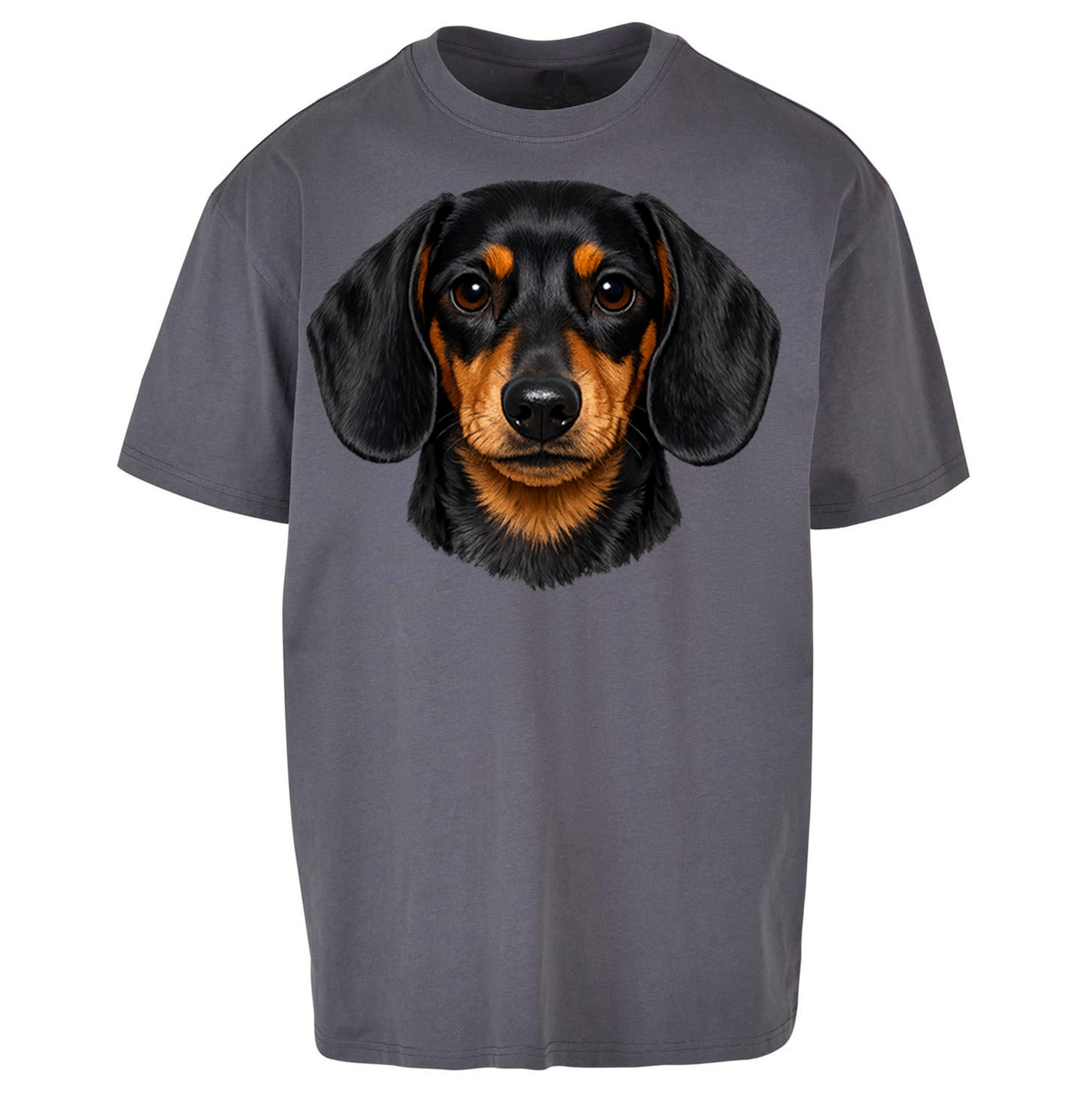 Dachshund Dog Face Oversized T Shirt