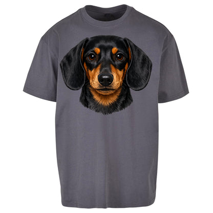 Dachshund Dog Face Oversized T Shirt