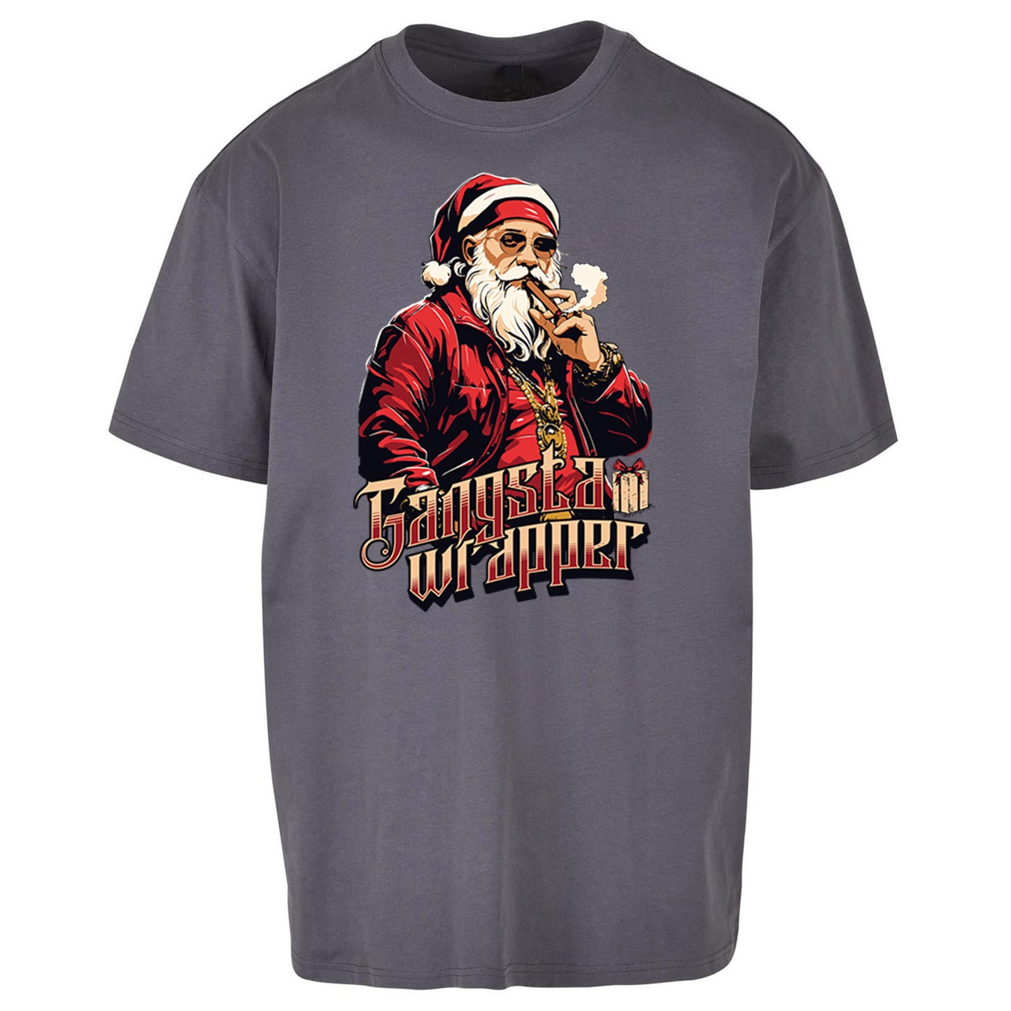 Santa Claus Gangster Oversized T Shirt