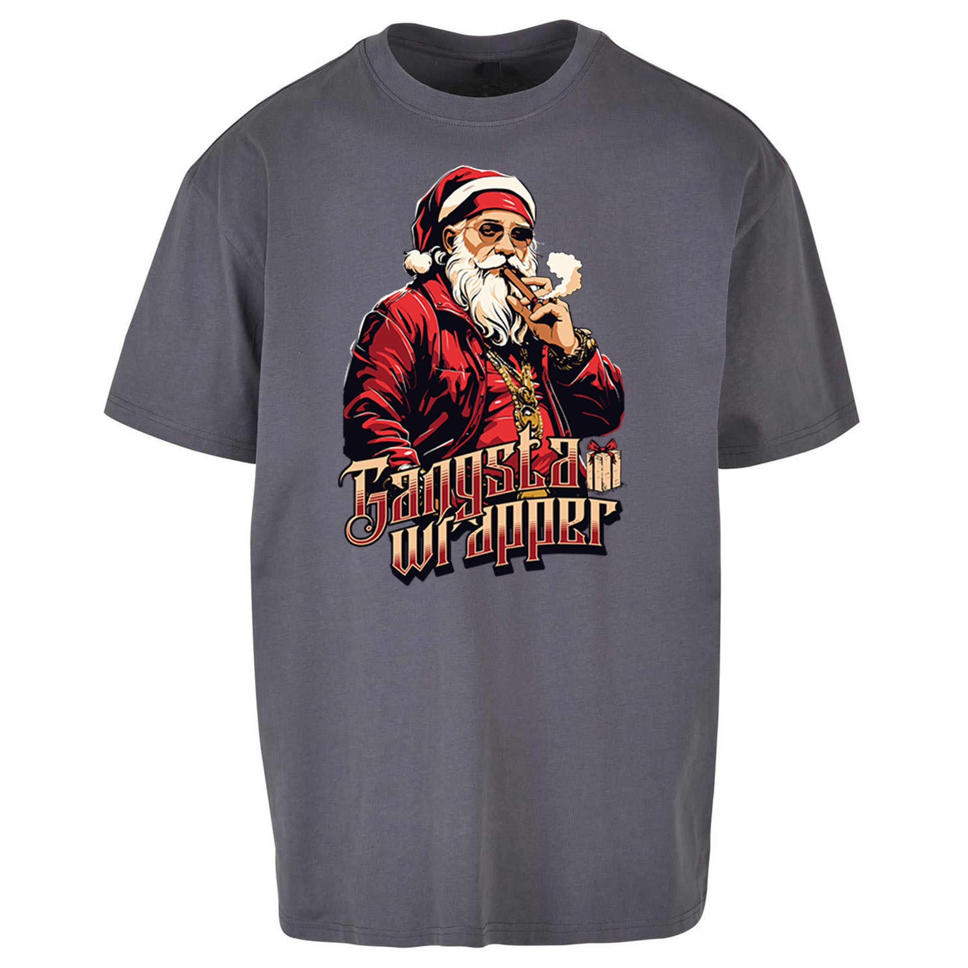 Santa Claus Gangster Oversized T Shirt