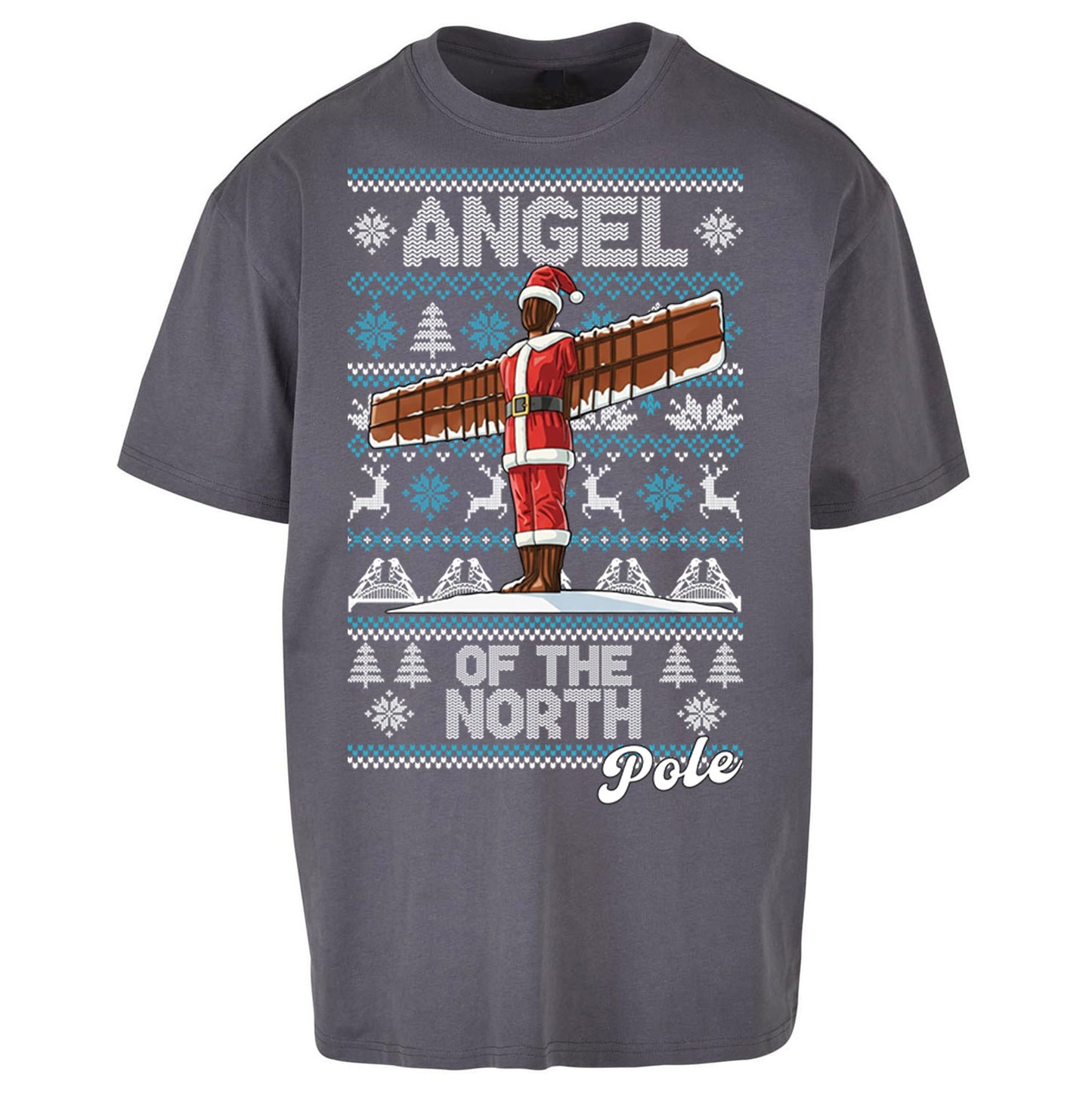 Angel Of The North Pole Christmas Oversized T Shirt