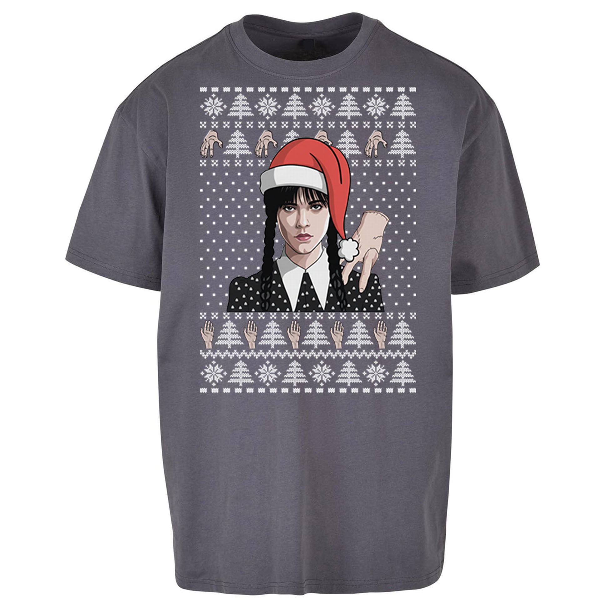 Wedensday Christmas Oversized T Shirt